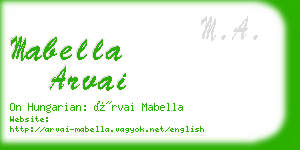 mabella arvai business card